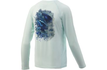 Image of HUK Performance Fishing Pursuit Mahi Badge Long Sleeve Tee - Youth, Seafoam, Small, H7120019-350-YS