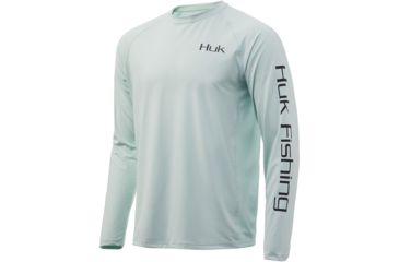 Image of HUK Performance Fishing Pursuit Mullet Run Long Sleeve Graphic T-Shirt - Mens, Seafoam, 3XL, H1200207-350-XXXL