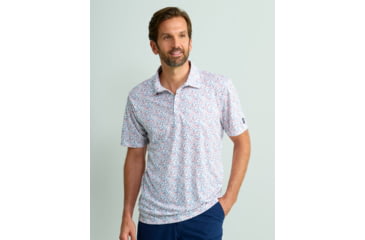 Image of HUK Performance Fishing Pursuit Printed Polo - Mens, Scarlet Blaze, 2XL, H1200634-621-XXL