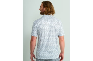 Image of HUK Performance Fishing Pursuit Printed Polo - Mens, White, Extra Large, H1200634-100-XL