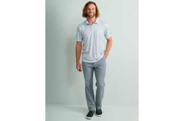 Image of HUK Performance Fishing Pursuit Printed Polo - Mens, White, Extra Large, H1200634-100-XL