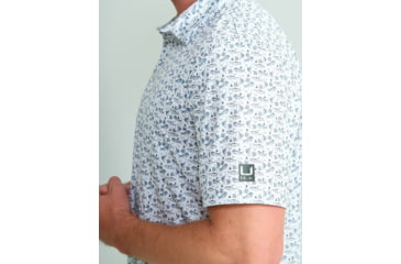 Image of HUK Performance Fishing Pursuit Printed Polo - Mens, White, Extra Large, H1200634-100-XL