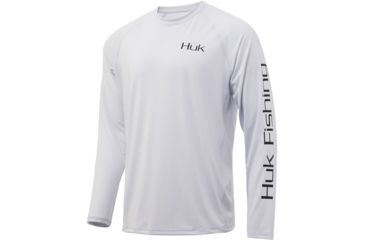 Image of HUK Performance Fishing Pursuit Target Rich Long Sleeve Graphic T-Shirt - Mens, Glacier, Extra Large, H1200203-051-XL