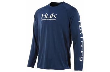 Image of HUK Performance Fishing Pursuit Vented Long Sleeve Tee - Mens, Sargasso Sea, 2XL, H1200150-409-XXL