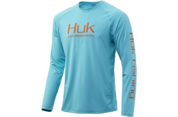 Image of HUK Performance Fishing Pursuit Vented Long Sleeve Tee - Mens, Scuba Blue, 2XL, H1200150-432-XXL