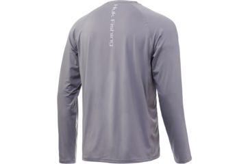 Image of HUK Performance Fishing Pursuit Vented Long Sleeve Tee - Mens, Sharkskin, Small, H1200150-028-S