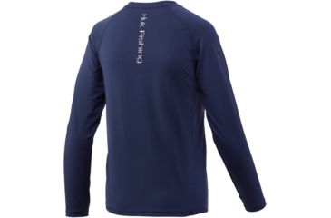 Image of HUK Performance Fishing Pursuit Vented Long Sleeve Tee - Youth, Sargasso Sea, Medium, H7120016-409-YM