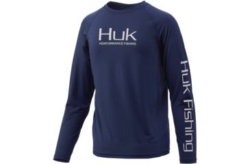Image of HUK Performance Fishing Pursuit Vented Long Sleeve Tee - Youth, Sargasso Sea, Medium, H7120016-409-YM