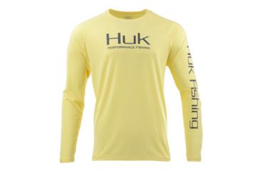 Image of HUK Performance Fishing Pursuit Vented LS Tops, Long Sleeve - Mens, Butter, Large, H1200150-745-L