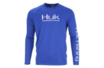 Image of HUK Performance Fishing Pursuit Vented LS Tops, Long Sleeve - Mens, Royal, Medium, H1200150-400-M