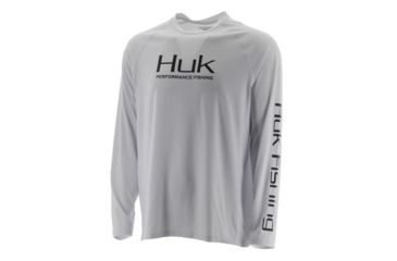 Image of HUK Performance Fishing Pursuit Vented LS Tops, Long Sleeve - Mens, White, Large, H1200150-100-L