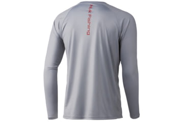 Image of HUK Performance Fishing Reflection Pursuit Long-Sleeve Shirt - Men's, Medium, Overcast Grey, H1200462-032-M