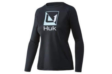 Image of HUK Performance Fishing Reflection Pursuit Long-Sleeve Shirt - Women's, Extra Large, Black, H6120114-001-XL