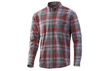 Image of HUK Performance Fishing Rutledge Flannel - Men's, Medium, Volcanic Ash, H1500136-013-M