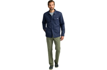 Image of HUK Performance Fishing Scale Shacket -Mens, Naval Academy, Small, H4000152-413-S