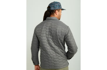 Image of HUK Performance Fishing Scale Shacket -Mens, Volcanic Ash, Small, H4000152-013-S