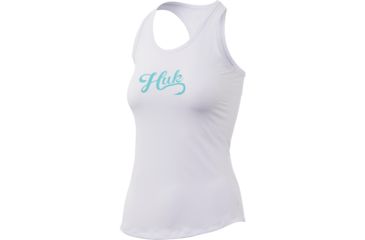 Image of HUK Performance Fishing Script Pursuit Racer Tank - Womens, White, Extra Small, H6120029-100-XS