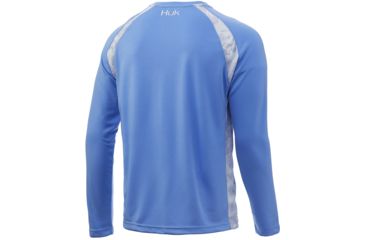 Image of HUK Performance Fishing Strike Solid Long Sleeve Tee - Mens, Carolina Blue, Small, H1200197-420-S