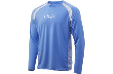 Image of HUK Performance Fishing Strike Solid Long Sleeve Tee - Mens, Carolina Blue, Small, H1200197-420-S