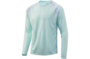 Image of HUK Performance Fishing Strike Solid Long Sleeve Tee - Mens, Seafoam, Small, H1200197-350-S