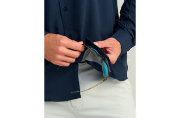 Image of HUK Performance Fishing Tide Point Long Sleeve Shirt - Mens, Naval Academy, Small, H1500172-413-S