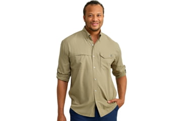Image of HUK Performance Fishing Tide Point Long Sleeve Shirt - Mens, Overland Trek, Large, H1500172-319-L
