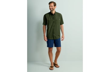 Image of HUK Performance Fishing Tide Point Short Sleeve Shirt - Mens, Cypress Landing, Extra Large, H1500171-377-XL