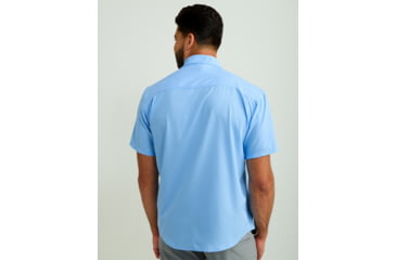 Image of HUK Performance Fishing Tide Point Short Sleeve Shirt - Mens, Marolina Blue, Medium, H1500171-420-M