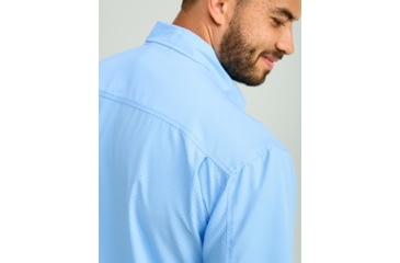 Image of HUK Performance Fishing Tide Point Short Sleeve Shirt - Mens, Marolina Blue, Medium, H1500171-420-M