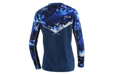 Image of HUK Performance Fishing W Camo Icon LS Tops, Long Sleeve - Womens, Hydro Reflex, Small, H6120021-468-S