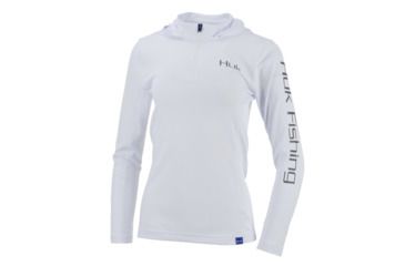 Image of HUK Performance Fishing W Icon Hoodie, Pullover - Womens, White, Large, H6120019-100-L