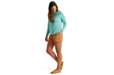 Image of HUK Performance Fishing Waypoint Flow Crew Shirt - Womens, Marine Blue, XL, H6120127-372-XL