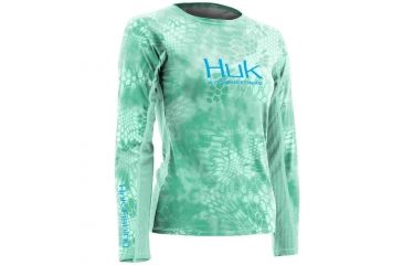 Image of HUK Performance Fishing Women's Kryptek Icon Long Sleeve Shirt, Kryptek Julep, Large H6120005-362-L