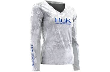 Image of HUK Performance Fishing Womens Kryptek Long Sleeve Icon Shirt, Kryptek Yeti, H1200075YTIXL