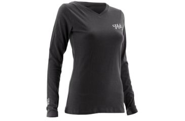 Image of HUK Performance Fishing Womens Logo Long Sleeve Shirt, Black, Medium, H6100011-001-M