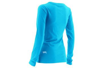 Image of HUK Performance Fishing Womens Logo Long Sleeve Shirt, Tahiti Blue, Extra Large, H6100011-430-XL