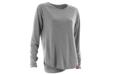 Image of HUK Performance Fishing Womens Relaxed Long Sleeve Shirt, True Gray Heather, Large, H6100003-035-L