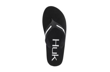Image of HUK Performance Fishing Y Flipster Sandals, Flip Flops - Youth, Black/White, 3, H8733100-001-3Y