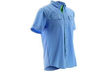 Image of HUK Phenom Short Sleeve Woven Shirt, Carolina Blue, XXXL H1500002CBLXXXL