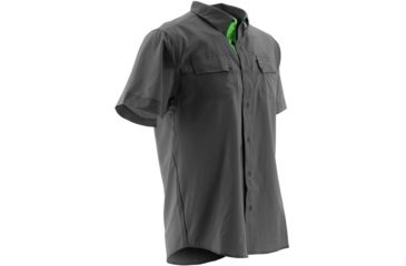 Image of HUK Phenom Short Sleeve Woven Shirt, Charcoal, Medium H1500002CGYM