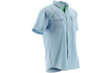 Image of HUK Phenom Short Sleeve Woven Shirt, Ice Blue, Large H1500002IBLL
