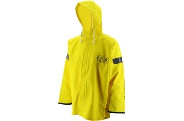 Image of HUK PVC Foul Weather Jacket, Small, Blaze Yellow, Small H4000001BYWS