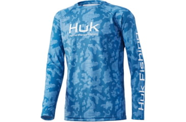 Image of HUK Performance Fishing Running Lakes Pursuit L/S Shirt - Kids, Titanium Blue, YL, H7120065-428-YL
