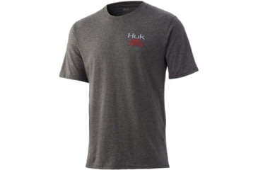 Image of HUK Performance Fishing Striped Horizon Tee - Mens, Volc Ash Heather, XL, H1000331-015-XL