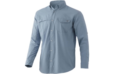 Image of HUK Performance Fishing Tide Point L/S Shirt - Mens, Blue Fog, XL, H1500118-473-XL