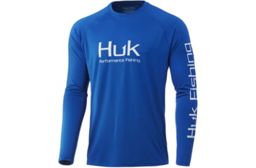 Image of HUK Performance Fishing Vented Pursuit L/S Shirt - Men's, Huk Blue, M, H1200396-457-M