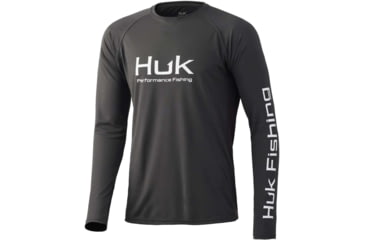 Image of HUK Performance Fishing Vented Pursuit L/S Shirt - Men's, Volcanic Ash, S, H1200396-013-S