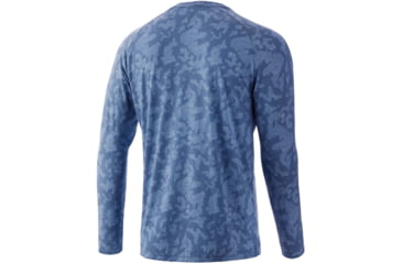 Image of HUK Performance Fishing Waypoint Running Lakes L/S Shirt - Mens, Titanium Blue, XL, H1200444-428-XL