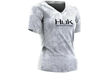 Image of HUK Womens Kryptek Short Sleeve Icon Shirt, Kryptek Yeti H1200077YTIXL