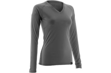 Image of HUK Womens LoPro Performance Long Sleeve, Cool Charcoal Grey H1200061CGYXS